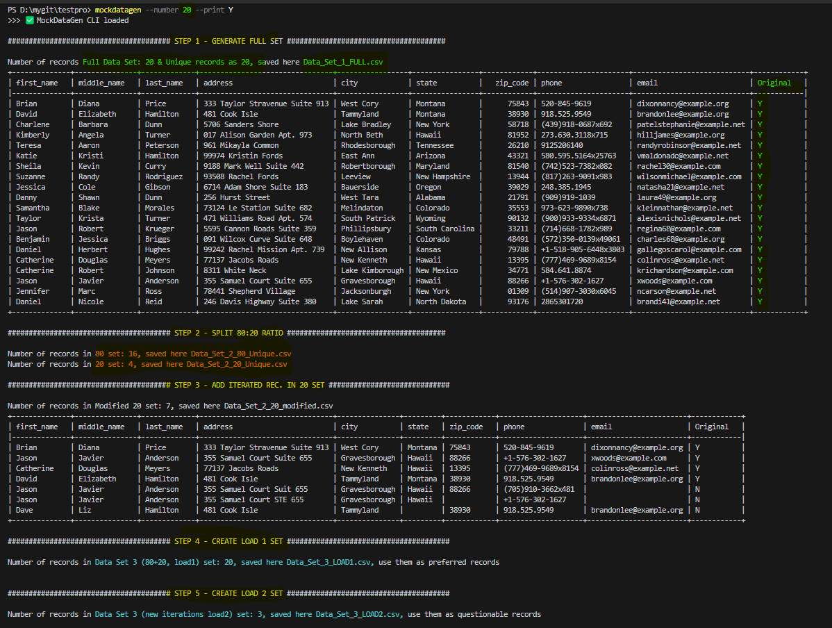 SampleOutputScreen